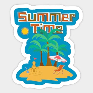 Summer Time Beach Time Sticker